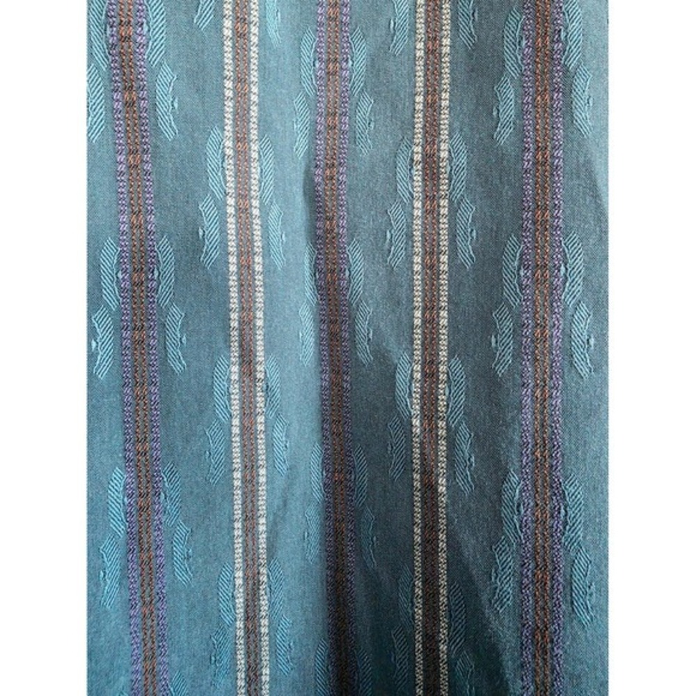 Robert Graham‎ Blue Striped Cotton Silk Button Up Shirt Men's M Made in India - Picture 11 of 14